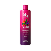 Pink bottle of Sarah K Carnival Shampoo for chemically treated hair – enriched with Castanha do Pará, 500ml